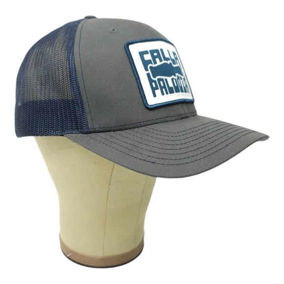 Fallapalooza Patch Mesh Snapback Cap Trucker Baseball Hat Richardson Gray Blue - Picture 3 of 13